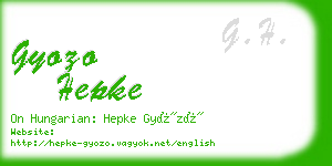 gyozo hepke business card